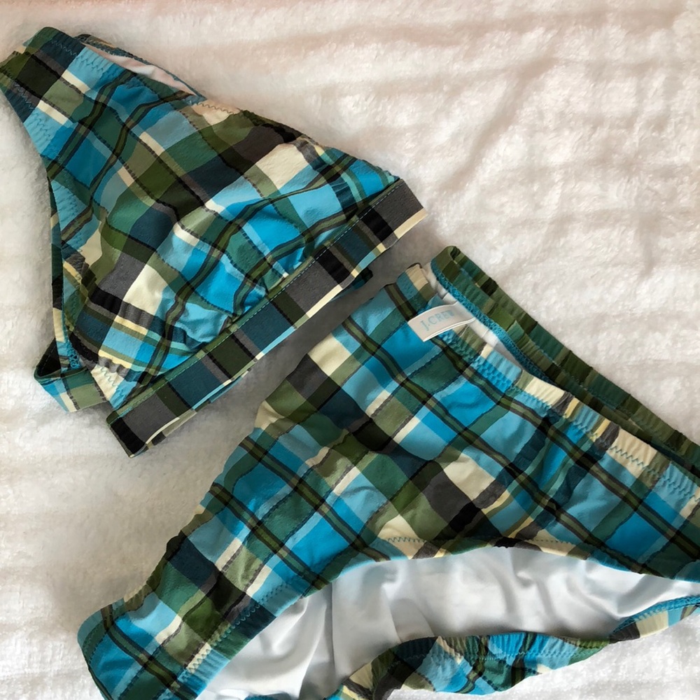 Plaid J Crew bikini 👙 lrg NWOT. Super preppy